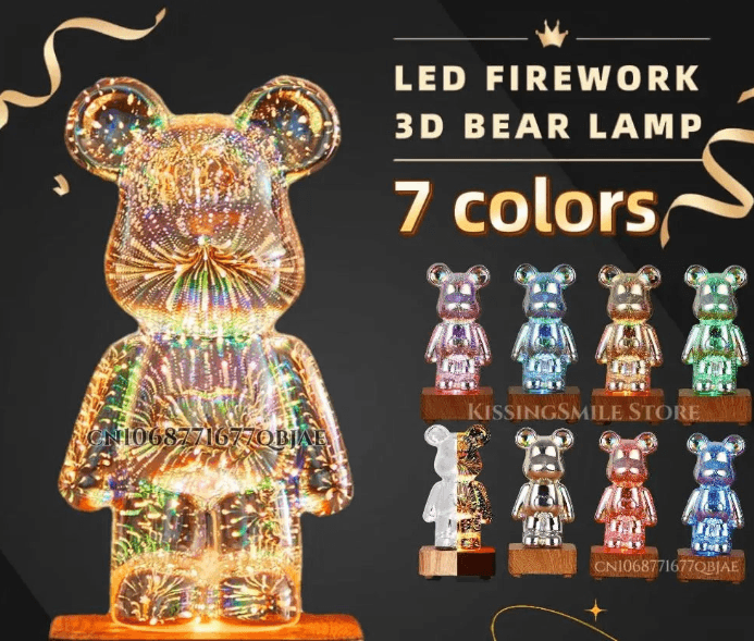 3D Fireworks Bear Led USB - AlwaysGood Store